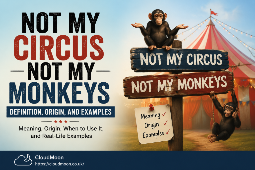 Not My Circus Not My Monkeys